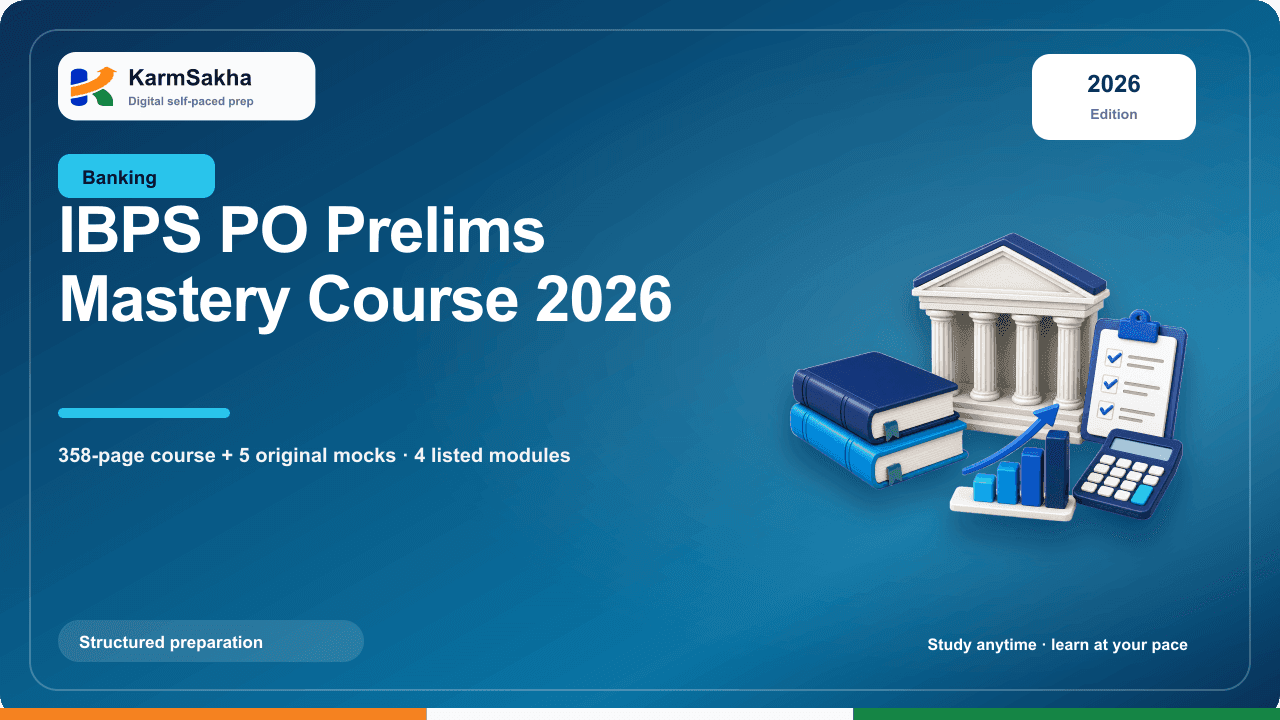 IBPS PO Prelims Mastery Course 2026 course cover